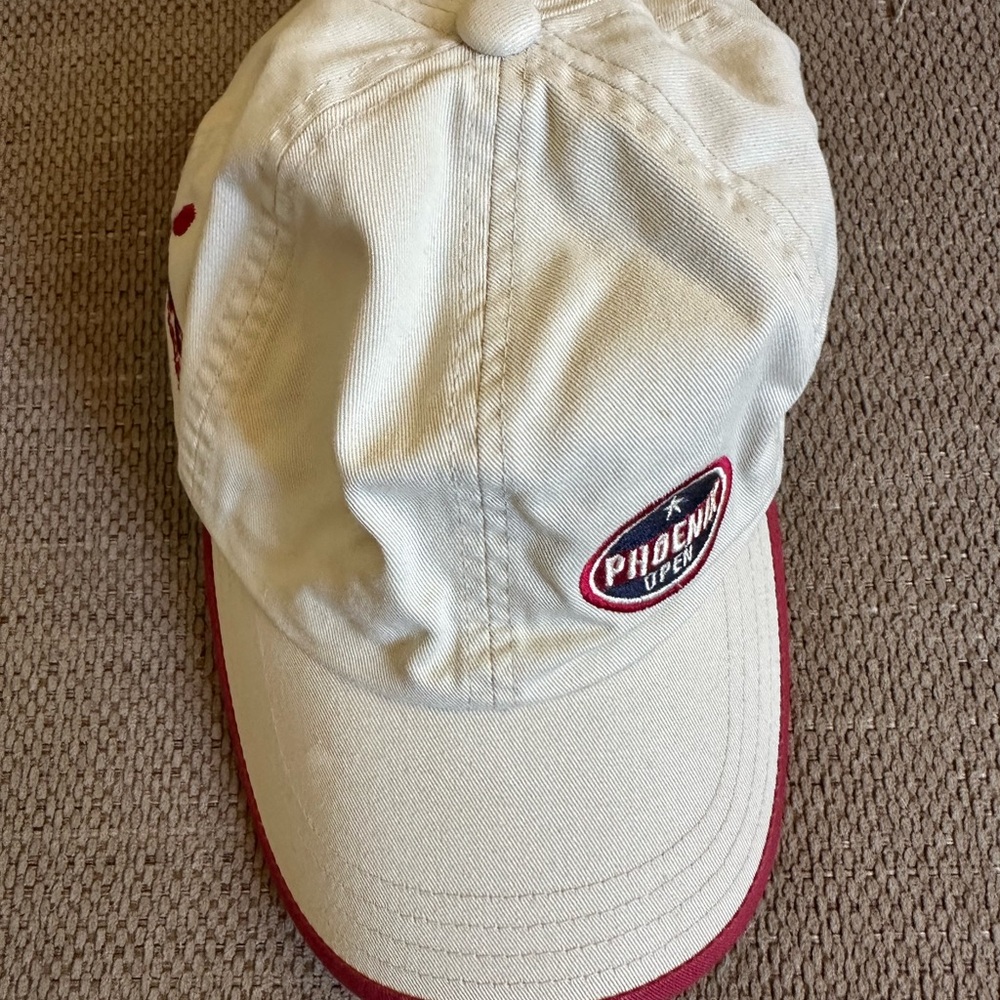 Phenix Cream and Red Hat with Classic Six-Panel Design